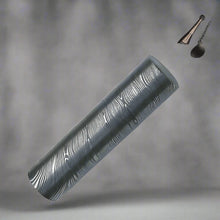 Load image into Gallery viewer, Twisted Damascus Steel Round Billet in Pre Etched Five Inch Bar
