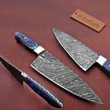 Load image into Gallery viewer, Custom Handmade Damascus Steel Chef Knife/ Kitchen Knife/Perfect Gift DK-0263