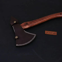 Load image into Gallery viewer, Double-Bit Damascus Axe Head with Rear Spike Variant