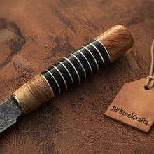 Load image into Gallery viewer, Damascus Kiritsuke Gyuto Chef Knife 12” – Olive Wood &amp; Black Resin Handle with Brass Spacers | Full Tang Japanese Hybrid Knife