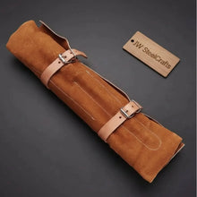 Load image into Gallery viewer, 5-Piece Damascus Knife Set with Honing Rod and Black Handles
