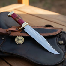 Load image into Gallery viewer, D2 Steel Razor Sharp Bowie with Red Handle
