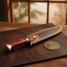 Load image into Gallery viewer, D2 Steel Razor Sharp Bowie with Red Handle