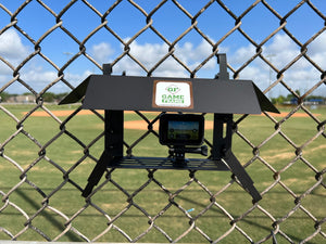Powder Coated Game Frame - The Ultimate Cell Phone, GoPro or Mevo Action Camera Fence Mount for Chain Link Fence (Softball, Baseball, Tennis) Made In USA