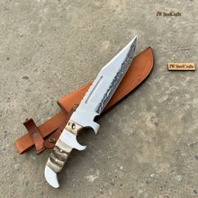 Load image into Gallery viewer, Frontier Bowie Knife 8 Inch blade Clip Point Carbon Steel Blade | Hunting Outdoor