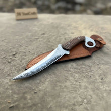 Load image into Gallery viewer, Indonesian Karambit Knife Recurve Blade acid etched Outdoor Utility