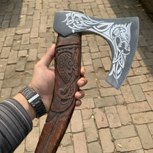 Load image into Gallery viewer, Skeggox Style Viking Bearded Axe Hand Forged | Outdoor Utility Tool
