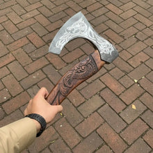 Load image into Gallery viewer, Skeggox Style Viking Bearded Axe Hand Forged | Outdoor Utility Tool