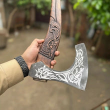 Load image into Gallery viewer, Skeggox Style Viking Bearded Axe Hand Forged | Outdoor Utility Tool
