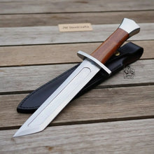 Load image into Gallery viewer, Handmade Carbon Steel Viking Seax Knife with Natural Wood Handle