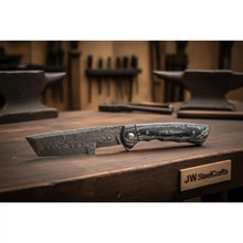 Load image into Gallery viewer, Premium Damascus Tracker Fixed Blade Knife Full Tang Durable EDC Blade
