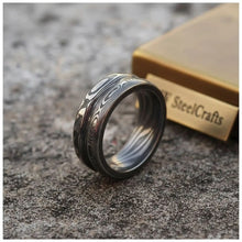 Load image into Gallery viewer, Handmade Damascus Steel Ring | Unisex Wedding Band Available in All Sizes