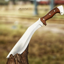 Load image into Gallery viewer, Handmade Gurkha Kukri Knife - Wooden Handle &amp; Curved Blade for Outdoor &amp; Survival Use