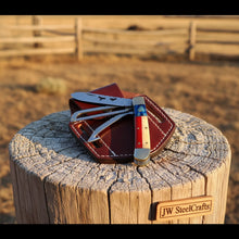 Load image into Gallery viewer, Premium Utility Trapper Knife with Texas Flag Handle