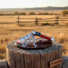 Load image into Gallery viewer, Premium Utility Trapper Knife with Texas Flag Handle