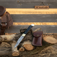 Load image into Gallery viewer, Executive Slipjoint Damascus Folder with Black Resin Handle