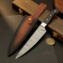 Load image into Gallery viewer, Classic Bowie Knife with Wood Handle &amp; Leather Sheath – Handcrafted Outdoor Collector's Piece