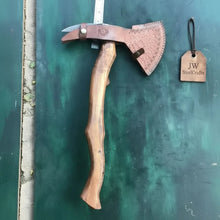 Load image into Gallery viewer, Camping Axe Damascus Steel 20 Inch Rosewood Handle with Leather Sheath