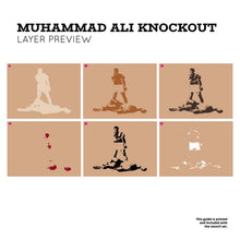 Load image into Gallery viewer, Muhammad Ali "Knockout" Layered Stencil Set
