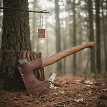 Load image into Gallery viewer, Real Forged Viking Combat Tomahawk bearded axe hatchet With Rose Wood Handle