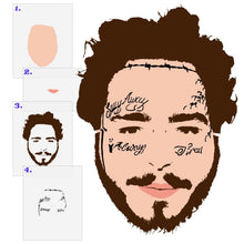 Load image into Gallery viewer, Post Malone 4 Layer Stencil Set