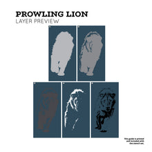 Load image into Gallery viewer, Prowling Lion Layered Stencil Set