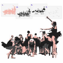 Load image into Gallery viewer, Runaway Ballerinas 4 Layer Stencil Set