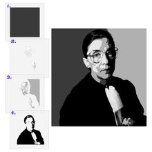 Load image into Gallery viewer, Ruth Bader Ginsberg 4 Layer Stencil Set