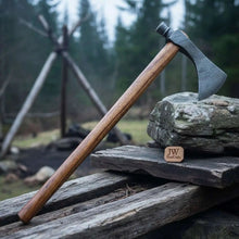 Load image into Gallery viewer, Smoking Bushcraft Axe for Camping, Woodcraft and Trail Chopping