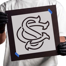 Load image into Gallery viewer, South Carolina Gamecocks Interlocking SC Baseball Logo Stencil