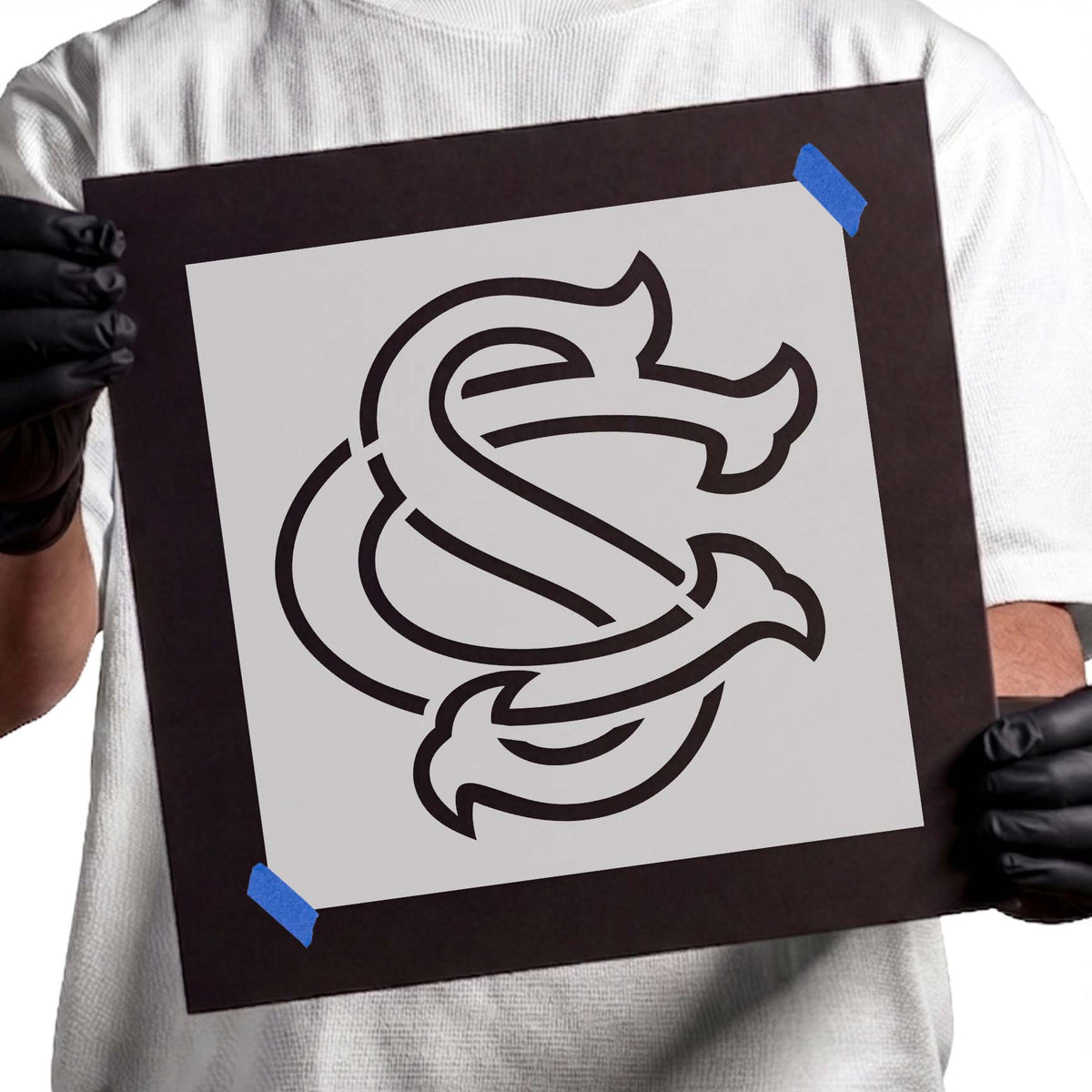 Interlocked Sc South Carolina Gamecocks Interlocking SC Baseball Logo Stencil – Texas ...