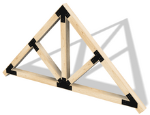 Load image into Gallery viewer, Structural Design Timber Truss Brackets for 8x8 Posts, 8&quot; Timber Truss Bracket