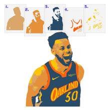 Load image into Gallery viewer, Steph Curry 5 Layer Stencil Set
