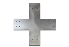 Load image into Gallery viewer, Structural Design X Bracket for 6x6 Post, 6x6 Bolt Plate, 6 Inch X Support Bracket, Steel Bracket, 6 inch Cross Bracket