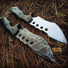 Load image into Gallery viewer, Tracker Bowie Knife G10 Handle Bushcraft Sheath