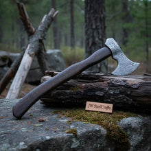 Load image into Gallery viewer, Hand Forged Damascus Steel Hatchet Hawks Tomahawk Axe Rose Wood
