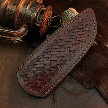 Load image into Gallery viewer, 9.6" Handmade Damascus Tanto Hunting Knife – Full Tang Resin Handle