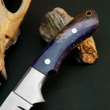 Load image into Gallery viewer, 9.0" Handmade Drop Point Skinner Knife – Stainless Steel Resin Handle