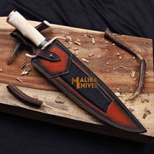 Load image into Gallery viewer, Copper Damascus Alamo Musso Bowie Knife