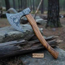 Load image into Gallery viewer, 18"Inches Damascus Steel Axe Viking Axe Hatchet Axe Bearded Axe Tomahawk