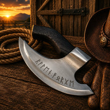 Load image into Gallery viewer, Authentic Viking Pizza Axe – Forged Steel Black Handle