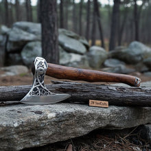 Load image into Gallery viewer, Beautiful handmade steel axe with wood handle