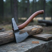 Load image into Gallery viewer, Axe Damascus Steel Axe Viking Axe Hatchet Axe Bearded Axe Tomahawk