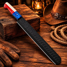 Load image into Gallery viewer, Brisket Chef Knife – D2 Steel Blade Texas Flag Handle