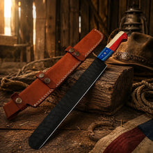 Load image into Gallery viewer, Brisket Chef Knife – D2 Steel Blade Texas Flag Handle