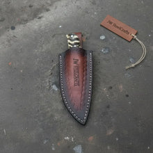 Load image into Gallery viewer, Compact Outdoor Knife – Stainless Steel Blade | Ram Horn or Wengi Wood Handle | JW SteelCrafts