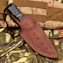 Load image into Gallery viewer, Handcrafted Stainless Steel Outdoor Knife with Black Resin Handle | JW SteelCrafts