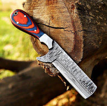Load image into Gallery viewer, Damascus Bull Cutter Knife VG10 Cowboy Ranch Knife