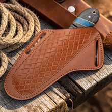 Load image into Gallery viewer, Bull Cutter Knife 1095 Damascus Steel Ranch Knife