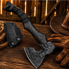 Load image into Gallery viewer, Bushcraft Hatchet D2 Steel Axe with Ash Wood Handle &amp; Sheath